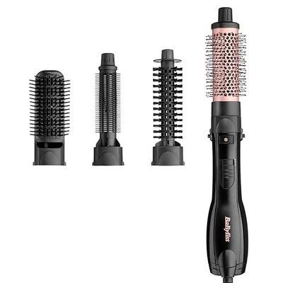 BaByliss - Brosse soufflante Smooth Finish 1200 Multistyle 4-en-1, Accessoires Volume, Brushing et Lissage, 3 températures, fonction ionique, AS122E