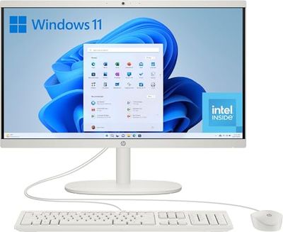 HP All-in-One 22-dg0014ns computer 54,6 cm (21,5 inch), Intel N100, 8 GB RAM, 256 GB SSD, Intel UHD Graphics, Windows, wit, Spaans QWERTY-toetsenbord