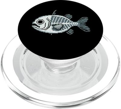 Fish Zoo Animal Lover Pixel 8 Bit Niños Niñas Niños PopSockets PopGrip para MagSafe