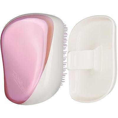 Tangle Teezer The Compact Styler Detangling Hairbrush for Wet and Dry Hair, Perfect for Traveling and On the Go, Holo Hero, Pack of 1