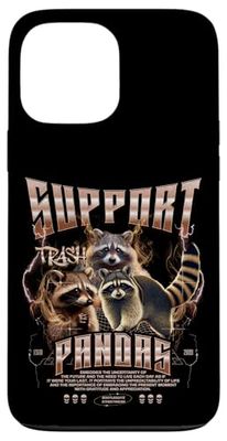 Funny 80's Bootleg Racoon Design. Support Trash Pandas Carcasa para iPhone 13 Pro Max