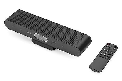 DIGITUS DS-55581 Video Bar Mini, Système de vidéoconférence - Caméra Webcam ePTZ 4K UHD 30 Hz - 2 Microphones internes - Haut-parleurs internes 2 W - Auto-Focus & Zoom, Echo Cancellation