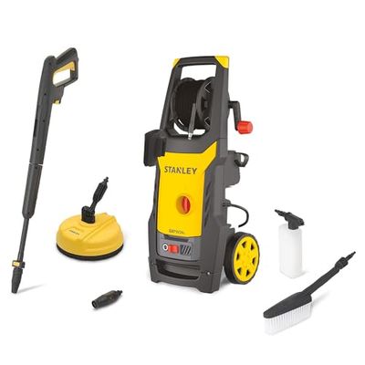 Stanley Hidrolimpiadora SXPW19BX | Alta Presión | para Automóviles Y Superficies Externas | con Limpiadora de Superficies y Cepillo Fijo | Presión máx. 150 Bar | Caudal máx. 440 l/h | Consumo 1900 W