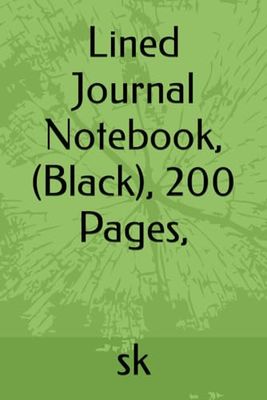 Lined Journal Notebook, (Black), 200 Pages,