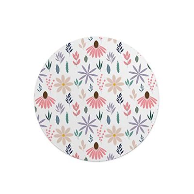 Questo Casa, Ronde digitaal bedrukte muismat, antislip onderkant, voor kantoor en thuis, diameter: 22 cm