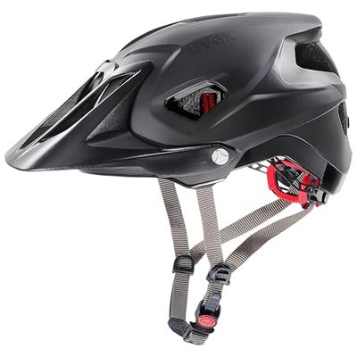 uvex Quatro integrale, Casco MTB Ligero Unisex, Ajuste de Talla individualizado, Visera Regulable, Black Matt, 52-57 cm