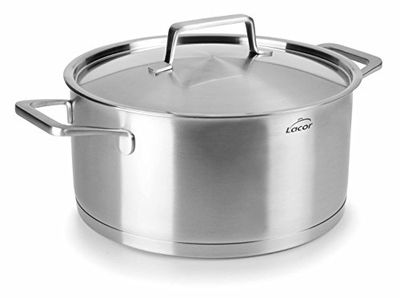 LACOR Foodie caçarola com tampa, aço inoxidável, cinzento, 20 cm