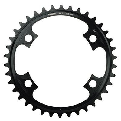 SHIMANO 38D-MC Dura-Ace Pratos para bicicletas, adultos unissexo, preto, 38 dentes