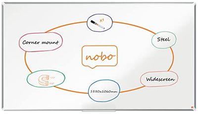 Nobo Premium Plus Lavagna Magnetica Laccata - 600x450 mm, Cornice in alluminio, Certificazione Ecolabel UE, 1915154