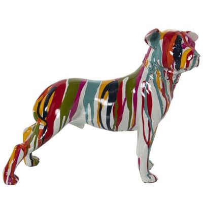 Alexandra House Living Figura Decorativa Multicolor Plástico Perro Pintura 13 x 29 x 26 cm