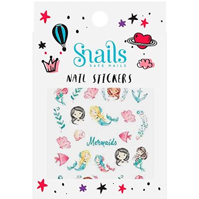 Snails 518077 - Adesivi per unghie per bambini, motivo: sirena