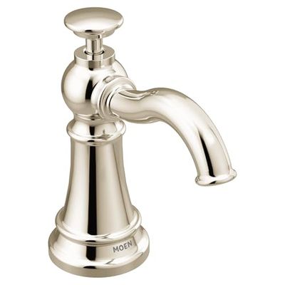 Moen S3945NL Distributeur de savon ou de lotion traditionnel sur pont Nickel poli