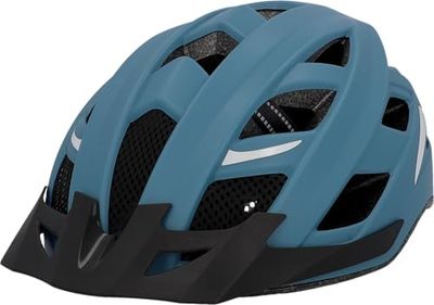 FISCHER Urban Plus Chicago Fietshelm voor volwassenen, stadshelm met geïntegreerd led-achterlicht, blauw, L/XL, 58-61 cm
