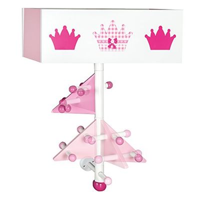 roba Baumann roze kinderbed 'Krone', roze Kindergarderobe Garderobe mit schwenkbaren Armen