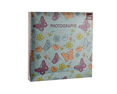 Arpan Álbum de fotos grande com 3 argolas com capacidade para 500 fotos de 6 x 4 polegadas, casamentos, aniversário de bebé (borboleta)