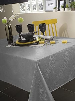 Calitex Electra tafelkleed van polyester, 140 x 250 cm, grijs