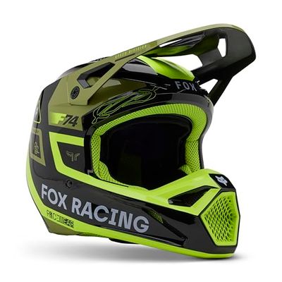 FOX Racing Unisex vuxen räv V1 Race SPEC Pale Green XXL hjälm