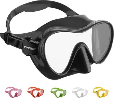 Cressi F1 Mask - Maschera Frameless per Immersioni e Snorkeling, Argento, Taglia Unica, Unisex Adulto