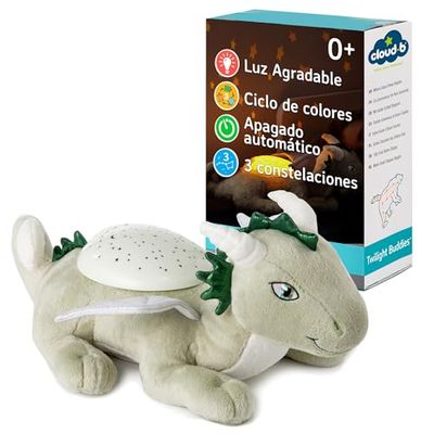 Cloud B Calming Nightlight Star Projector | Gentle Brightness | 3 Colors | 3 Constellations | Auto-Shutoff | Twilight Buddies Dragon