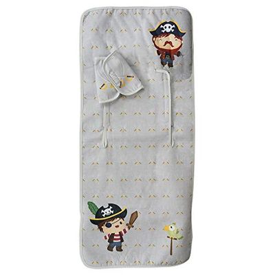 Colchoneta Bebé Silla + Cubrearneses Regalo, Hipersuave, Hipoalergénica, Tejido 3D Transpirable. (Bad Piratte)