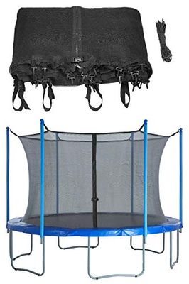 Upper Bounce Trampoline Replacement Enclosure Safety Net, Fits For 8 FT. Round Frames, with Adjustable Straps, Using 8 Poles or 4 Arches - NET ONLY