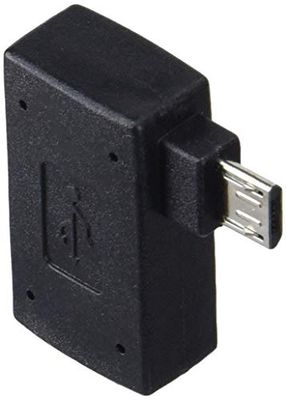 System-S OTG host hoekadapter USB A op Micro USB met extra Micro USB-aansluiting