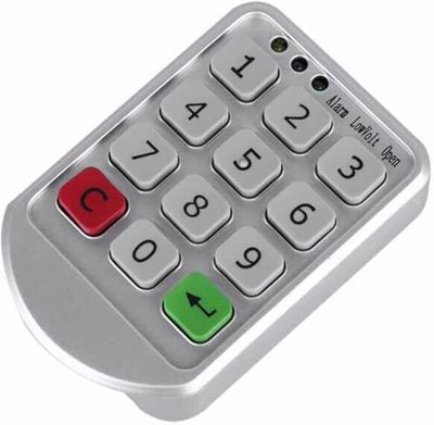 Rawrr Placa de plástico digital electrónica inteligente para puerta de armario, código de bloqueo de botón, cerradura de contraseña, cajón, cerraduras digitales para gabinete de acero