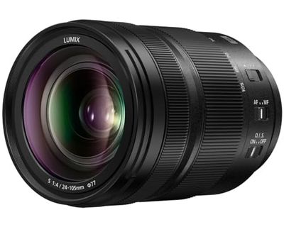 Panasonic Lumix S 24-105mm F4.0 | Objectif Zoom polyvalent Macro Plein Format S-R24105E (Zoom 105mm, Macro, Double Stabilisation, Tropicalisé, Compact et léger) Noir – Compatible monture L