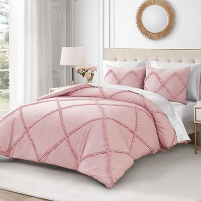 Juicy Couture Diamond - Juego de edredón tamaño Individual – Juego de edredón Reversible de 2 Piezas Lavable a máquina, Color Rosa Claro