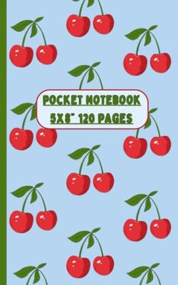 Pocket Notebook: 5x8" 120 pages; edge-to-edge lined pages, personal details; cherry themed cover