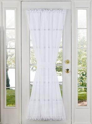 Stylemaster Elegance Sheer Voile Door Panel, 60" x 72", White