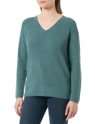 s.Oliver Women's Pullover Long Sleeve Jumper, Blue Green, 3 UK