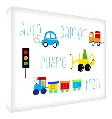 Feel Good Art zoomilly1216 – 04it bild på duk vägg i frukostflingor och avlägsnande 30 x 20 x 4 cm Bianco