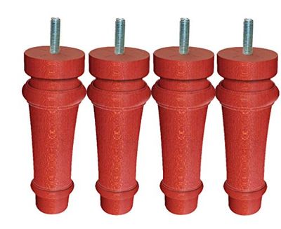 MARGOT 3700527827575 Royal LOUIS XVI Lot de 4 Pieds de lit Bois Teinte merisier Hauteur 15 cm