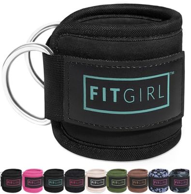 FITGIRL, cavigliera per macchine per esercizi con cavi e fasce di resistenza, a casa e in palestra, per glutei, kickback, estensioni delle gambe, abduttori dell'anca, solo per donne (menta, singola)