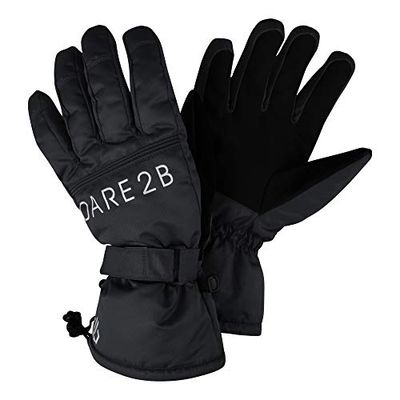 Dare 2b Veracity Waterproof & Breathable Insulated Ski & Snowboard Mitt with Gripped Palm And Thumb, Guanti Uomo, Nero, S