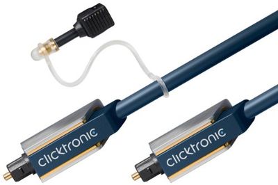 Clicktronic Advanced Gruppo di Cavi Ottici, 20 m, Blu