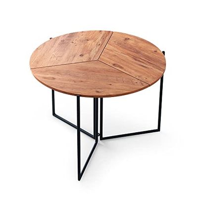 WELLHOME Table à manger ronde, 100 cm