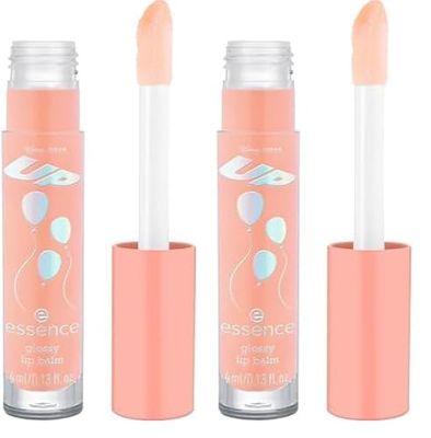essence Bálsamo labial con brillo Up de Disney Pixar, con vitaminas, cuidado, brillante (4ml) (Paquete de 2)