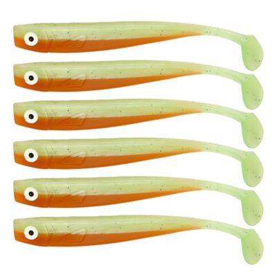 Zanderbait 12 cm Tårtgrön, fiskedrag, konstbete, gösdrag, softbait, gummifisk, gummibete, leveransomfattning 6 st.