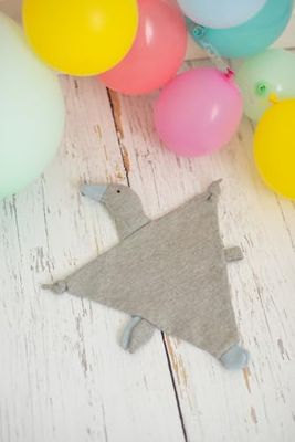 Doudou bebe pato gris