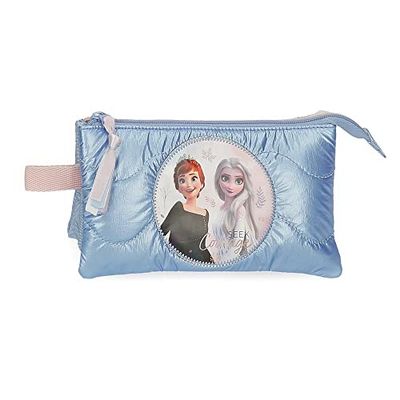 Disney Seek Courage, Girls’ Seek Courage Travel Accessory- Cosmetics Case, Azul, 22x12x5 cms