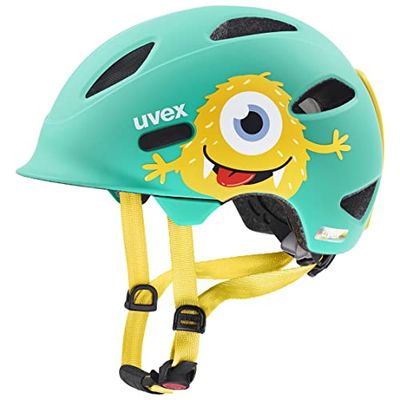 uvex oyo style - lichte fietshelm voor kinderen - geïntegreerde zijbescherming - individueel passysteem - monster lagoon matt - 45-50 cm