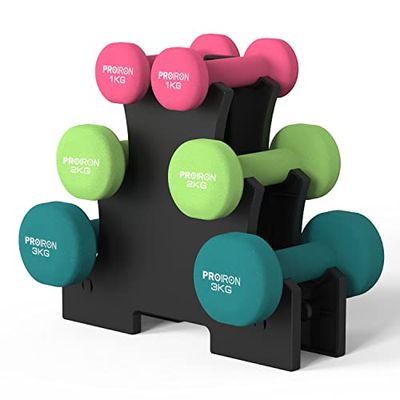 PROIRON Neopreen Halter,Gewichten,1+2+3kg 2 in 1,Proiron haltergewichten van neopreen,haltergewichten,fitness bij spiervorming