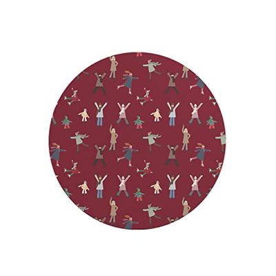 Questo Casa, Round Digital Printed Mouse Pad, Non-Slip Base, for Office and Home, Diameter:22cm
