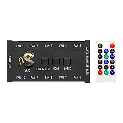 SaharaGaming ARGB Fan Controller 6 pins x 10 ports 5V for ARGB fan, LED strip or Cooler (SYNC & PWM)