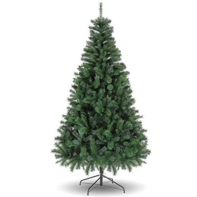 Árbol de Navidad Artificial de 2,1 m con Ramas Plegables, árbol de Fiesta con Soporte de Metal, 1100 Puntas de Rama, fácil Montaje, decoración navideña para Oficina, Sala de Estar y Cocina