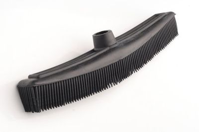 Fripac-Medis - Escova de varrer de borracha para cabeleireiro (30 x 5 cm), cor preta