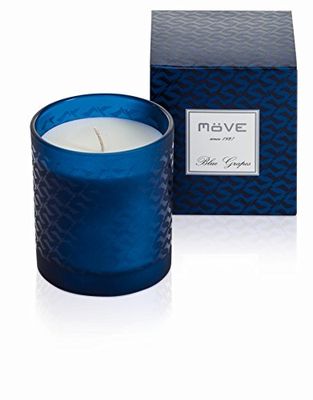 Möve Signature Candle Bougie avec mouettes Allover, Couleur Blue Grapes