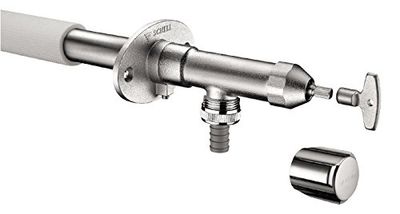 Schell Apparaataansluitarmatuur, 039950399, uitloopventiel, vorstbestendig voor de buitenwand met dopsleutelboven, slangschroefverbinding, vorstbeveiliging, 3/4 inch, messing, chroom, 18260 7